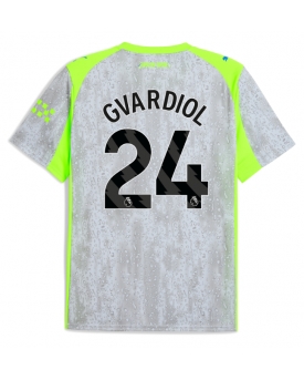 Manchester City Josko Gvardiol #24 Maglia Gara Terza Repliche 2025-26 Maniche Corte